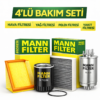 MANN Isuzu D-Max 2.5 Filtre Bakım Seti (2012-2017) 4 Lü