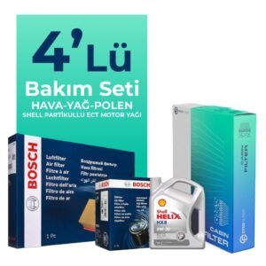 Bosch Audi A4 1.6 Filtre Bakım Seti Shell Motor Yağlı (2004-2009) 4 Lü