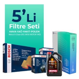 Bosch Audi A4 1.9 Dizel Filtre Bakım Seti Motul Motor Yağlı (2004-2009) 5 Li
