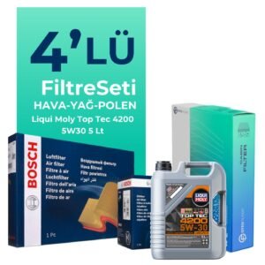 Bosch BMW 1.16 Benzin Filtre Bakım Seti Liqui Moly Motor Yağlı (2019-2023) 4 Lü