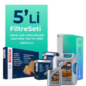 Bosch BMW 5.20 Dizel Filtre Bakım Seti Liqui Moly Motor Yağlı (2005-2008) 5 Li