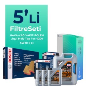 Bosch BMW X6 3.0 Dizel Filtre Bakım Seti Liqui Moly Motor Yağlı (2010-2014) 5 Li