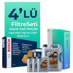 Bosch BMW X6 40 Dizel Filtre Bakım Seti Liqui Moly Motor Yağlı (2008-2014) 4 Lü