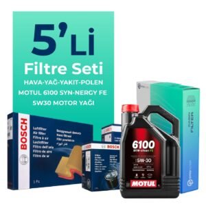 BOSCH Chrysler 300C 3.0 Dizel Filtre Bakım Seti Motul Motor Yağlı (2004-2012) 5 Li