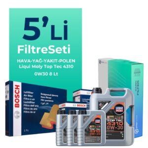 BOSCH Citroen Jumper 2.2 BlueHDi Dizel Filtre Bakım Seti Liqui Moly Motor Yağlı (2019-2024) 5 Li