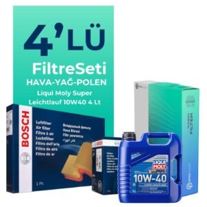 BOSCH Fiat Albea 1.6 Benzinli Filtre Bakım Seti Liqui Moly Motor Yağlı (2002-2008) 4 Lü