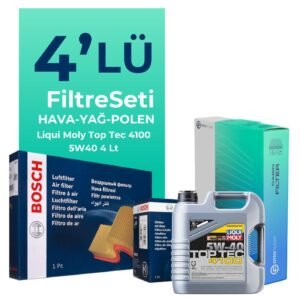 BOSCH Fiat Bravo 1.4 Benzinli Filtre Bakım Seti Liqui Moly Motor Yağlı (2007-2015) 4 Lü