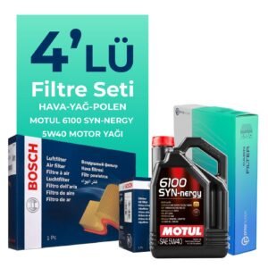 BOSCH Fiat Bravo 1.4 T-Jet Benzinli Filtre Bakım Seti Motul Motor Yağlı (2007-2015) 4 Lü