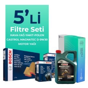 BOSCH Fiat Ducato 2.3 Dizel Filtre Bakım Seti Castrol Motor Yağlı (2019-2023) 5 Li