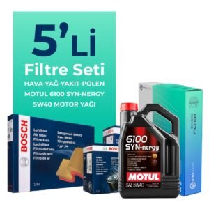 BOSCH Fiat Idea 1.3 Dizel Filtre Bakım Seti Motul Motor Yağlı (2004-2010) 5 Li