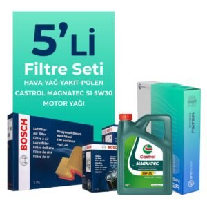BOSCH Fiat Palio 1.3 Dizel Filtre Bakım Seti Castrol Motor Yağlı (2004-2012) 5 Li