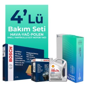 BOSCH Ford B-MAX 1.4 Benzinli Filtre Bakım Seti Shell Motor Yağlı (2012-2017) 4 Lü