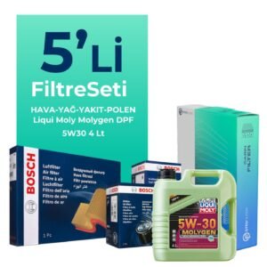 BOSCH Ford Courier 1.5 Dizel Filtre Bakım Seti Liqui Moly Motor Yağlı (2014-2019) 5 Li
