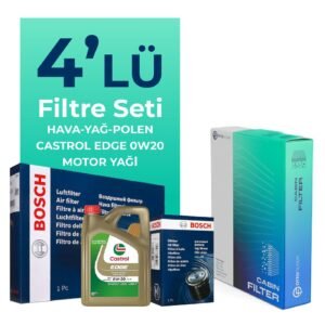 BOSCH Ford Kuga 1.5 Benzin Filtre Bakım Seti Castrol Motor Yağlı (2013-2019) 4 Lü