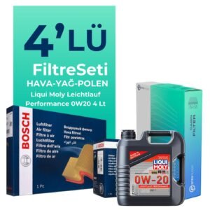 BOSCH Ford Kuga 1.6 Benzin Filtre Bakım Seti Liqui Moly Motor Yağlı (2013-2017) 4 Lü