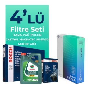 Bosch Hyundai Getz 1.4 Benzin Filtre Bakım Seti Castrol Motor Yağlı (2005-2011) 4 Lü