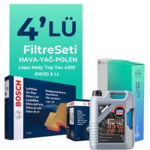BOSCH Jeep Renegade 1.4 Benzin Filtre Bakım Seti Liqui Moly Motor Yağlı (2014-2016) 4 Lü