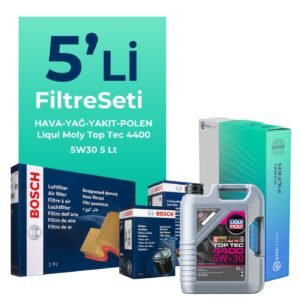 BOSCH Nissan Note 1.5 Dizel Filtre Bakım Seti Liqui Moly Motor Yağlı (2013-2016) 5 Li