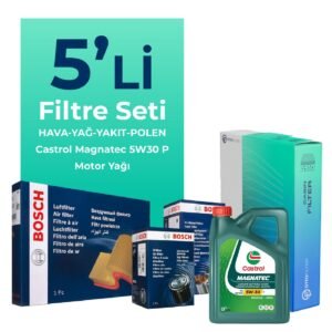 BOSCH Opel Grandland 1.5 Dizel Filtre Bakım Seti Castrol Motor Yağlı (2018-2024) 5 Li