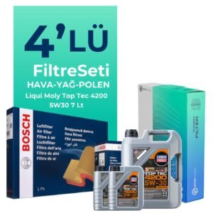 BOSCH Volkswagen Transporter T5 2.0 Dizel Filtre Bakım Seti Liqui Moly Motor Yağlı (2009-2015) 4 Lü