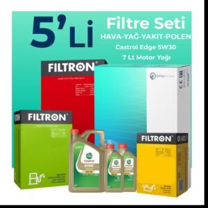 Filtron Amarok 2.0 Dizel Filtre Bakım Seti Castrol Motor Yağlı (2010-2017) 5 Li