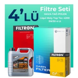 Filtron Audi A3 1.6 Filtre Bakım Seti Liqui Moly Motor Yağlı (2003-2012) 4 Lü