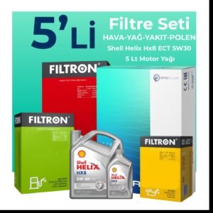 Filtron BMW 2.20D Coupe Filtre Bakım Seti Shell Motor Yağlı (2014-2019) 5 Li