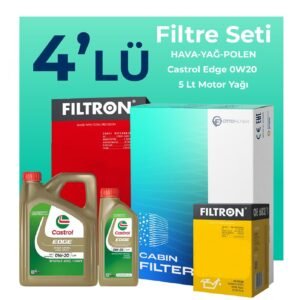 Filtron BMW X1 1.5 Benzinli Filtre Bakım Seti Castrol Motor Yağlı (2017-2022) 4 Lü