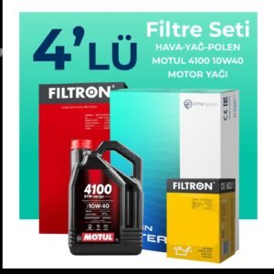 Filtron Fiat Albea 1.4 Benzinli Filtre Bakım Seti Motul Motor Yağlı (2006-2012) 4 Lü