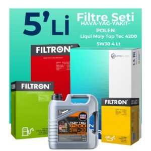 Filtron Fiat Palio 1.3 Dizel Filtre Bakım Seti Liqui Moly Motor Yağlı (2004-2012) 5 Li