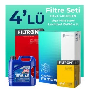 Filtron Fiat Panda 1.2 Benzinli Filtre Bakım Seti Liqui Moly Motor Yağlı (2004-2010) 4 Lü