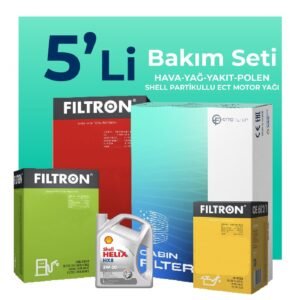 Filtron Ford B-MAX 1.5 Dizel Filtre Bakım Seti Shell Motor Yağlı (2012-2017) 5 Li