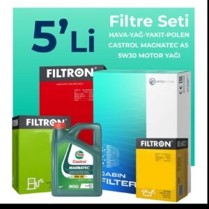 Filtron Ford B-MAX 1.6 Dizel Filtre Bakım Seti Castrol Motor Yağlı (2012-2017) 5 Li
