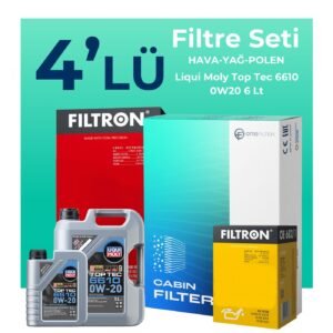 Filtron Ford Focus 1.5 Dizel Otomatik Filtre Bakım Seti Liqui Moly Motor Yağlı (2018-2024) 4 Lü