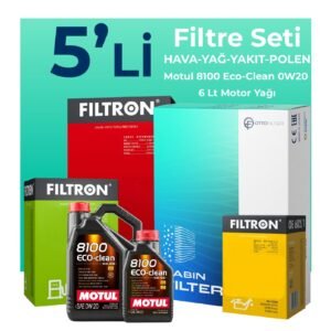 Filtron Ford Focus 1.5 Dizel Otomatik Filtre Bakım Seti Motul Motor Yağlı (2018-2024) 5 Li