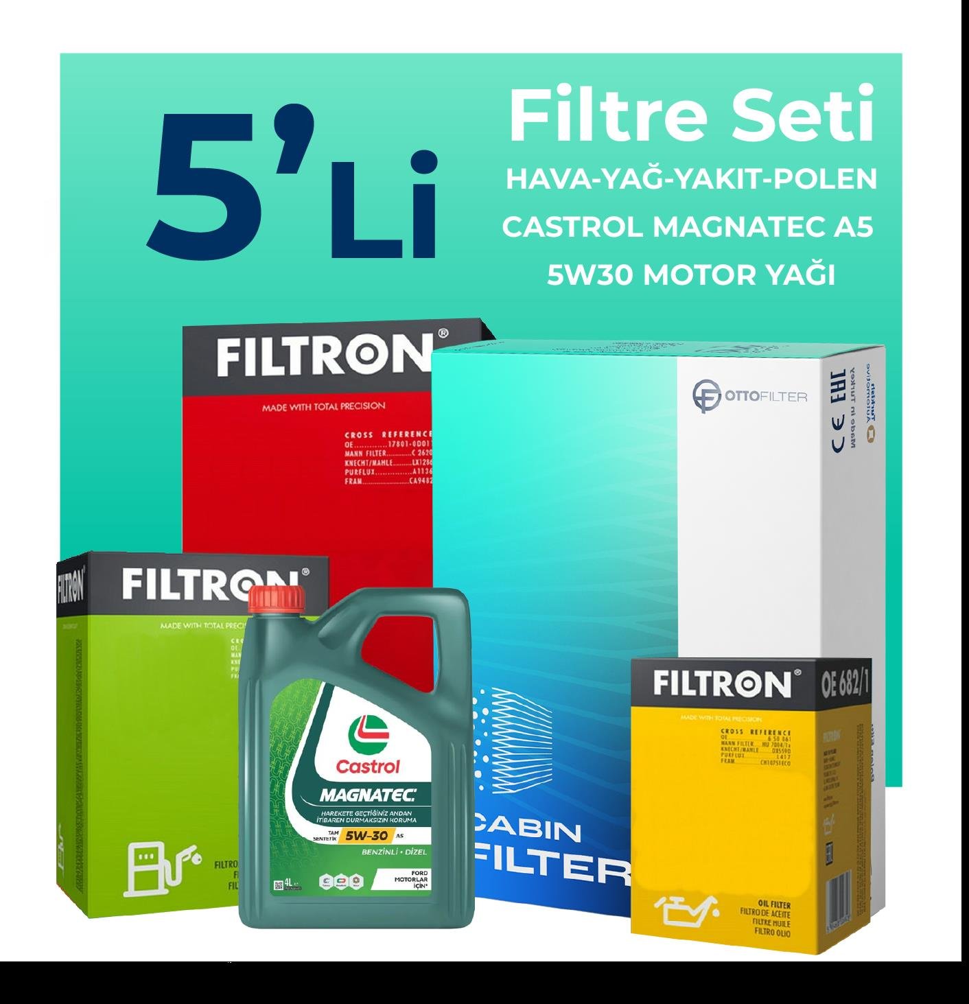 filtron-ford-focus-1-6-dizel-filtre-bakim-seti-castrol-motor-yagli-2005-2012-5-li-59705