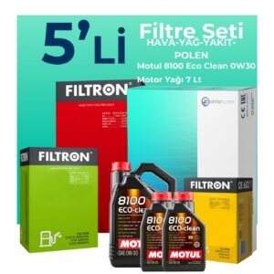 Filtron Ford Ranger 2.0 EcoBlue Filtre Bakım Seti Motul Motor Yağlı (2019-2022) 5 Li