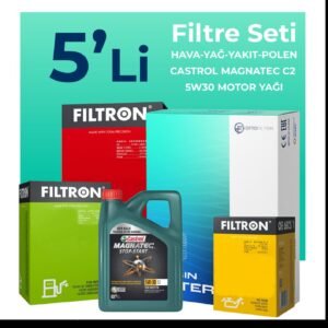 Filtron Ford Ranger 3.2 Dizel Filtre Bakım Seti Castrol Motor Yağlı (2012-2019) 5 Li