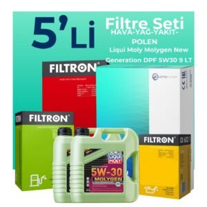 Filtron Ford Ranger 3.2 Dizel Filtre Bakım Seti Liqui Moly Motor Yağlı (2012-2019) 5 Li