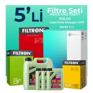 Filtron Ford Tourneo Custom 2.2 Dizel Filtre Bakım Seti Liqui Moly Motor Yağlı (2012-2019) 5 Li