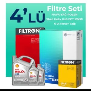 Filtron Hyundai Sonata 2.0 Dizel Filtre Bakım Seti Shell Motor Yağlı (2009-2011) 4 Lü