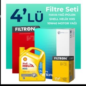 Filtron Jeep Grand Cherokee 3.1 Dizel Filtre Bakım Seti Shell Motor Yağlı (1999-2002) 4 Lü