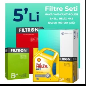 Filtron Jeep Grand Cherokee 3.1 Dizel Filtre Bakım Seti Shell Motor Yağlı (1999-2002) 5 Li
