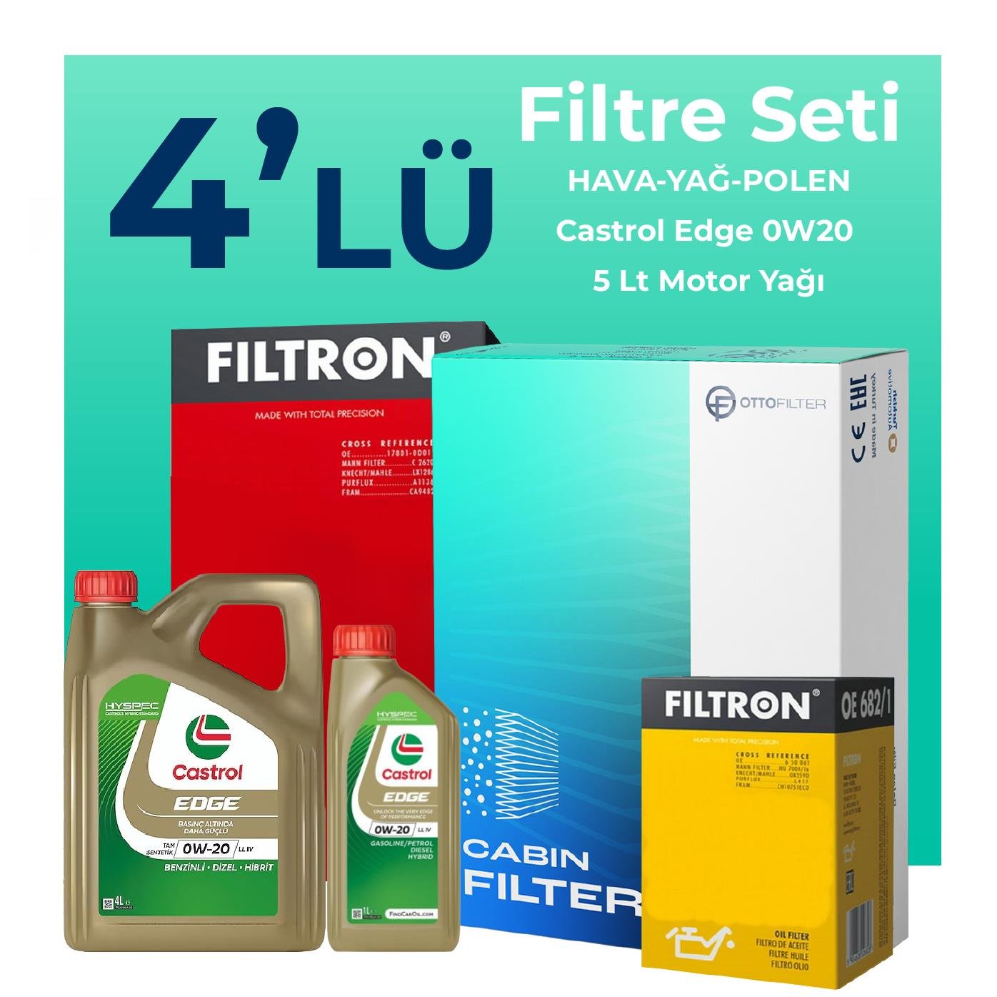 filtron-kia-ceed-1-5-benzin-filtre-bakim-seti-castrol-motor-yagli-2019-2024-4-lu-109605