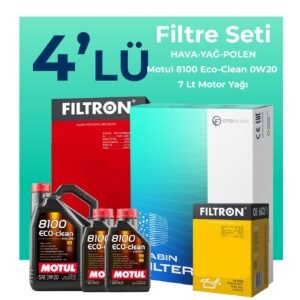 Filtron Land Rover Discovery 2.0 Benzinli Filtre Bakım Seti Motul Motor Yağlı (2017-2022) 4 Lü