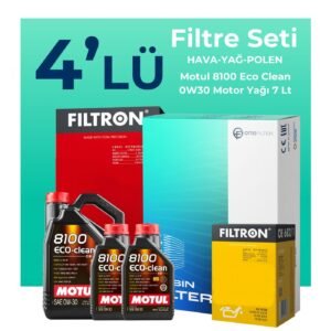 Filtron Land Rover Discovery 2.0 Dizel Filtre Bakım Seti Motul Motor Yağlı (2017-2022) 4 Lü