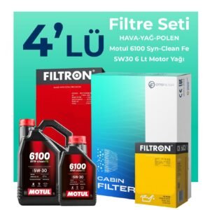 Filtron Land Rover Discovery 3.0 Dizel Filtre Bakım Seti Motul Motor Yağlı (2010-2016) 4 Lü