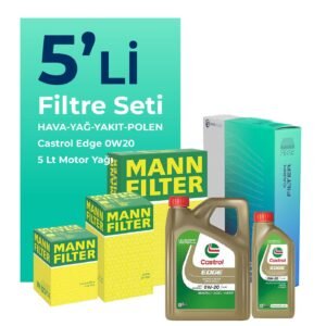Mann Alfa Romeo Tonale 1.6 Dizel Filtre Bakım Seti Castrol Motor Yağlı (2022-2024) 5 Li
