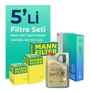 MANN Audi A5 2.0 Dizel Filtre Bakım Seti Castrol Motor Yağlı (2008-2017) 5 Li