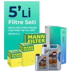 Mann Audi Q5 40 TDi Filtre Bakım Seti Liqui Moly Motor Yağlı (2021-2024) 5 Li